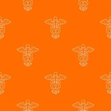 Sign medicine pattern vector orange Stock Illustration