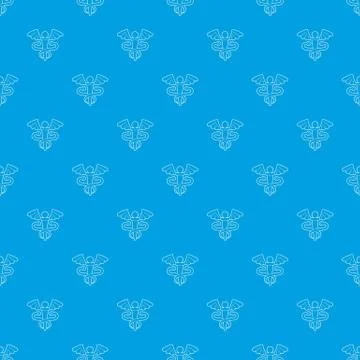 Sign medicine pattern vector seamless blue Stock Illustration