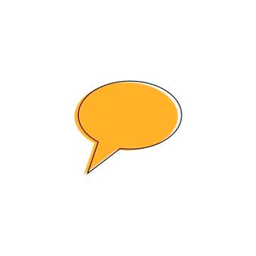 The sign of the message. Yellow on a white background. Vector illustration. Stock Illustration