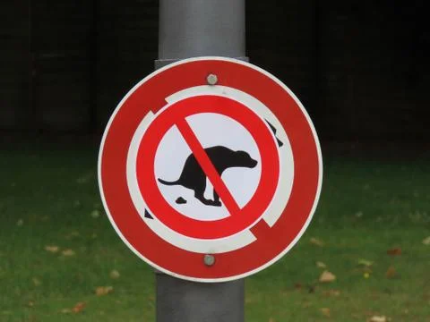 Sign Messing prohibited Stock Photos