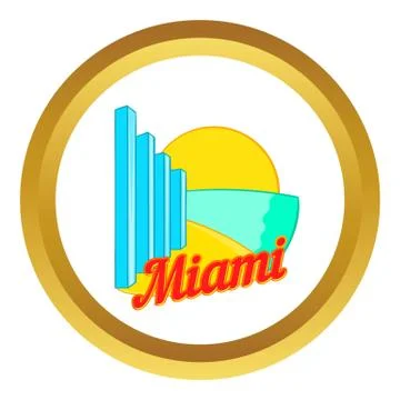 Sign Miami vector icon Ilustración de archivo