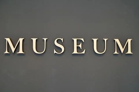 Sign for a museum Stock Illustration