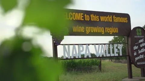 Sign Napa Valley Stock Footage 45867258