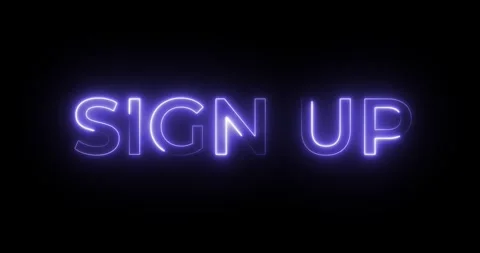 Sign in neon text animation Video stock 287400763