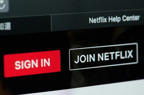 Sign in in Netflix 库存照片