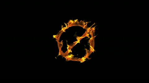 Sign NO in fire Video stock 11365098