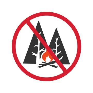 Sign no fire on a white background, vector Stock Illustration