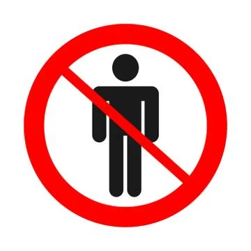 Sign no man. Stock Illustration
