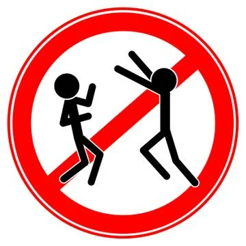 Sign no pranks stick vector cartoon funny Stock Illustration
