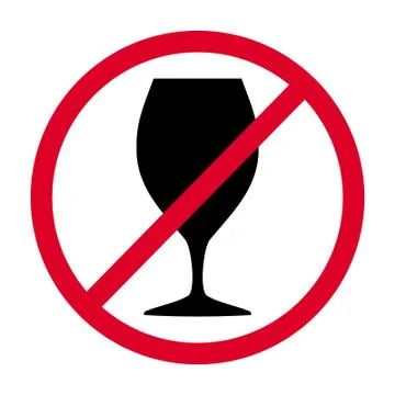 Sign not drink, vector イラスト素材