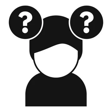 Sign object icon simple vector. Thinking choice Illustration