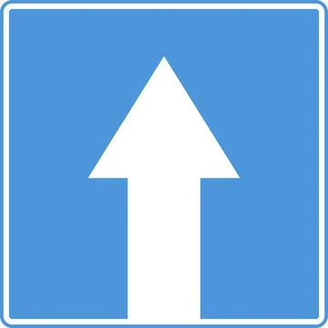 The sign is a one way road. Vector image. Stock-Illustration