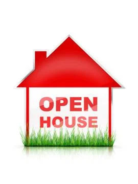 Sign - Open House Stock Illustration