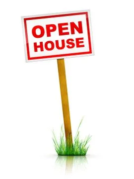 Sign - Open House Stock Illustration