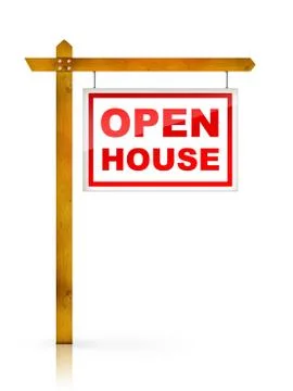Sign - Open House Stock Illustration