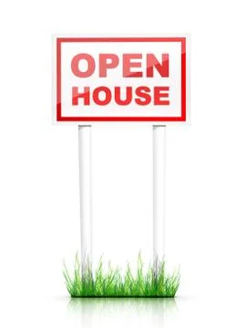 Sign - Open House Illustrazione stock