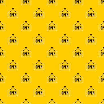 Sign open pattern vector 스톡 일러스트