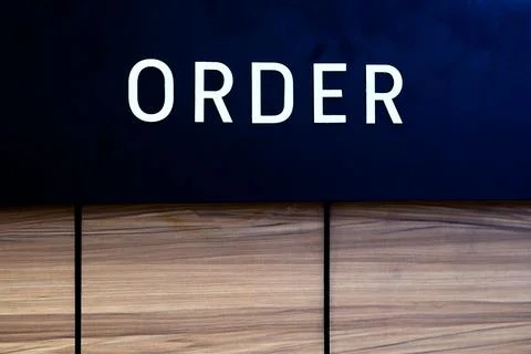 Sign order here, good for article or background Stock Photos