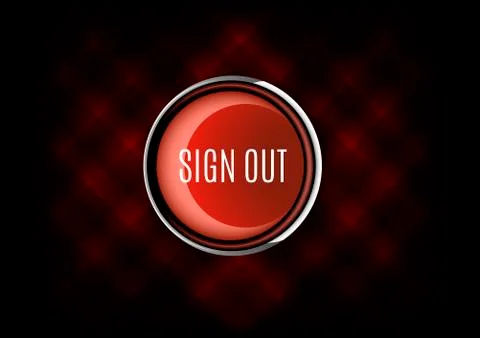 Sign Out Button Stock Illustration