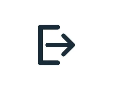 Sign Out Icon Vector Logo Template Illustration Design Stock Illustration