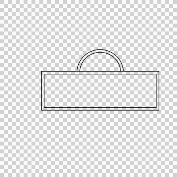 Sign Outline Rectangular Frame With Arched Handle line art Illustration