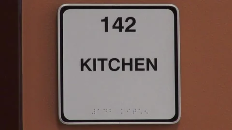 Sign Outside of Kitchen Stock Footage 40301187