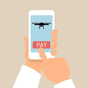 Sign in page on smartphone screen. Vector Stock Illustration