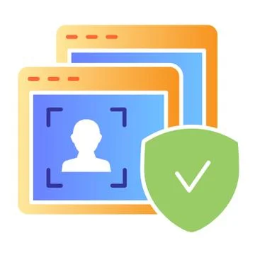 Sign up page window flat icon. Web page authorization color icons in trendy flat Stock Illustration