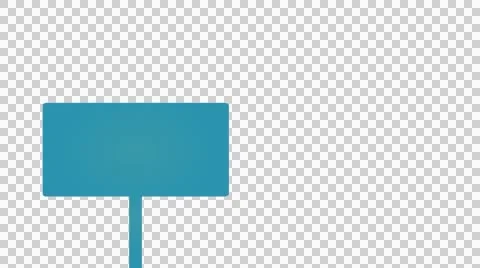 Sign Panel ON animation with transparent background Stock Footage 42965948