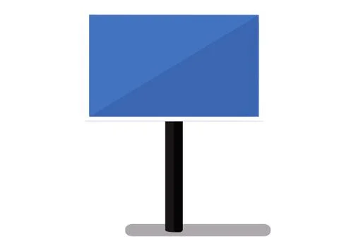 Sign panel silhouette on white background Illustrazione stock