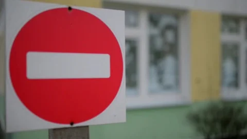 Sign passage is prohibited Stock Footage 80141422
