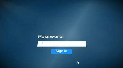 Sign in password to system (include audio) Stock Footage 39037587