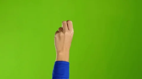 Sign of peace shows arm woman back of the hand Stock Footage
