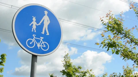 Sign - pedestrian zone 動画素材 37966166