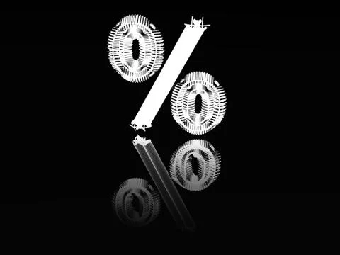 Sign on percent. Stock Illustration