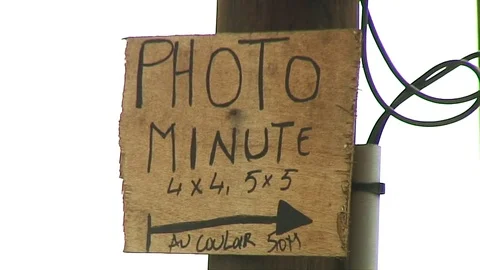 Sign "Photo minute" Stock Footage 80842250