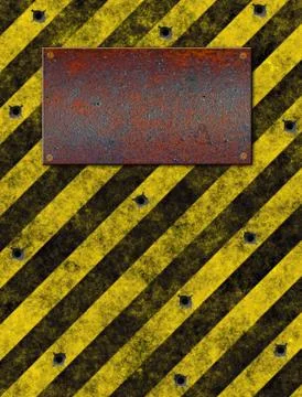 Sign plaque bulletholes Stock Illustration