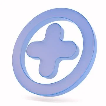 Sign plus on white background. isolated 3D illustration Stock Illustration