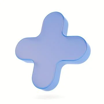 Sign plus on white background. isolated 3D illustration Stock Illustration