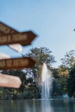 A sign is pointing to the left Stock Photos
