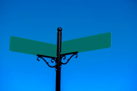 Sign post with freespace Stock Photos