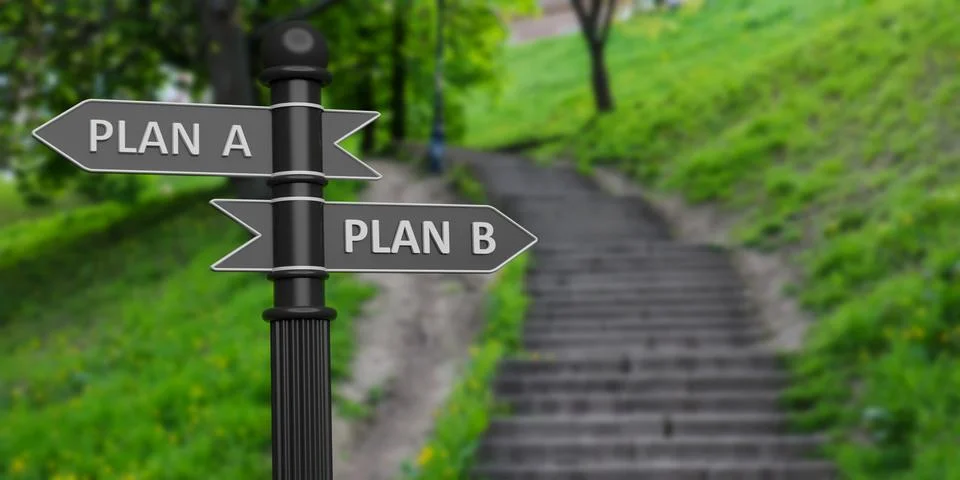 Sign post PLAN park Stock Illustration