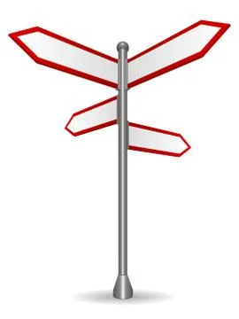 Sign Post pointing different directions Stock Illustration