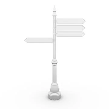 Sign post with signs Stock Illustration
