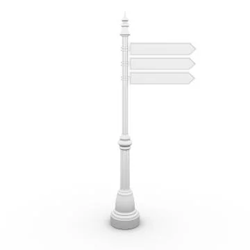 Sign post with three signs Stock Illustration