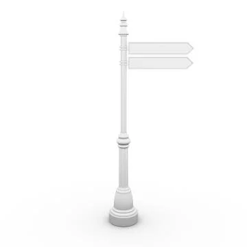 Sign post with two signs Stock Illustration