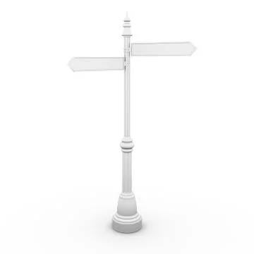 Sign post with two stacked signs Stock Illustration