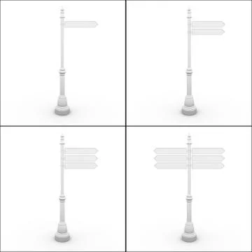 Sign posts collection Stock Illustration