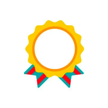 A sign of premium class. Medal with a star and ribbon. Symbol, logo illustration Stock Illustration