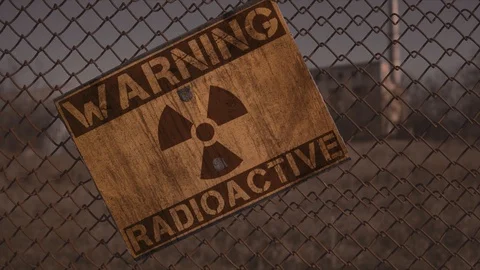 Sign is prevented about the radiation Stock Footage 91089644